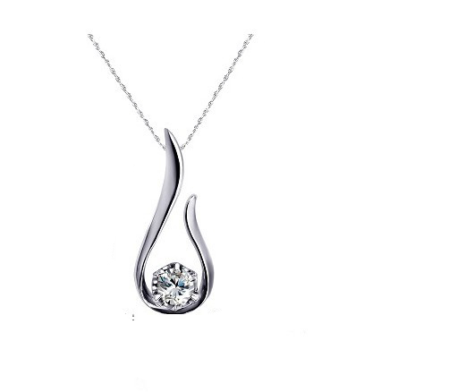 SS11011 S925 silver Romance diamond  necklace